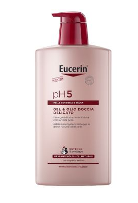 Eucerin pH 5 Gel e Olio Doccia Delicato per Pelle Sensibile e Secca 1 litro